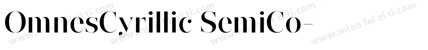 OmnesCyrillic SemiCo字体转换